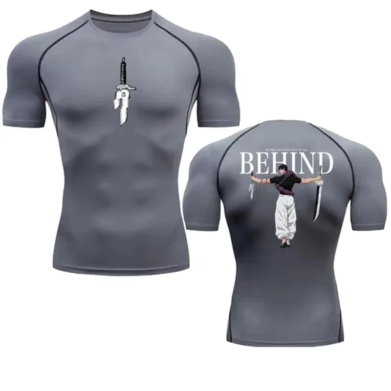 Men's T-shirt Men Running Sport T Shirt Men Compression Fitness Tops Tee Quick DryTight Training Gym Sport Running Shirts