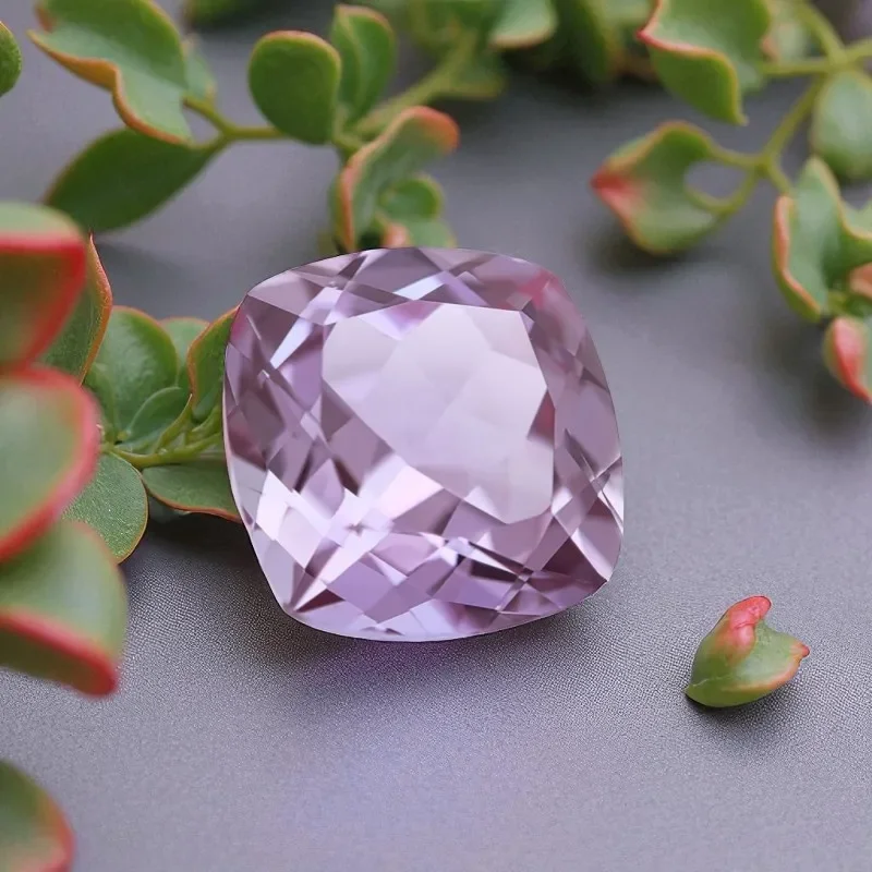 

TOP Lab Grown Alexandrite Square Cushion Shape Change Color Stone Charms for DIY Jewelry Making Extremely Shiny Quality Certifi