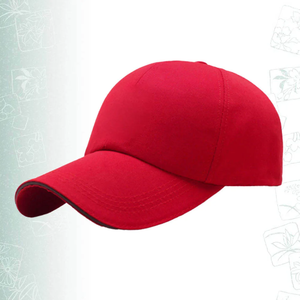 

Baseball Cap Unisex Sun Hat Outdoor Peaked Sports Cap Breathable All-Match Hip-Hop Style Red For Men Boys Travel Daily Wear Gift