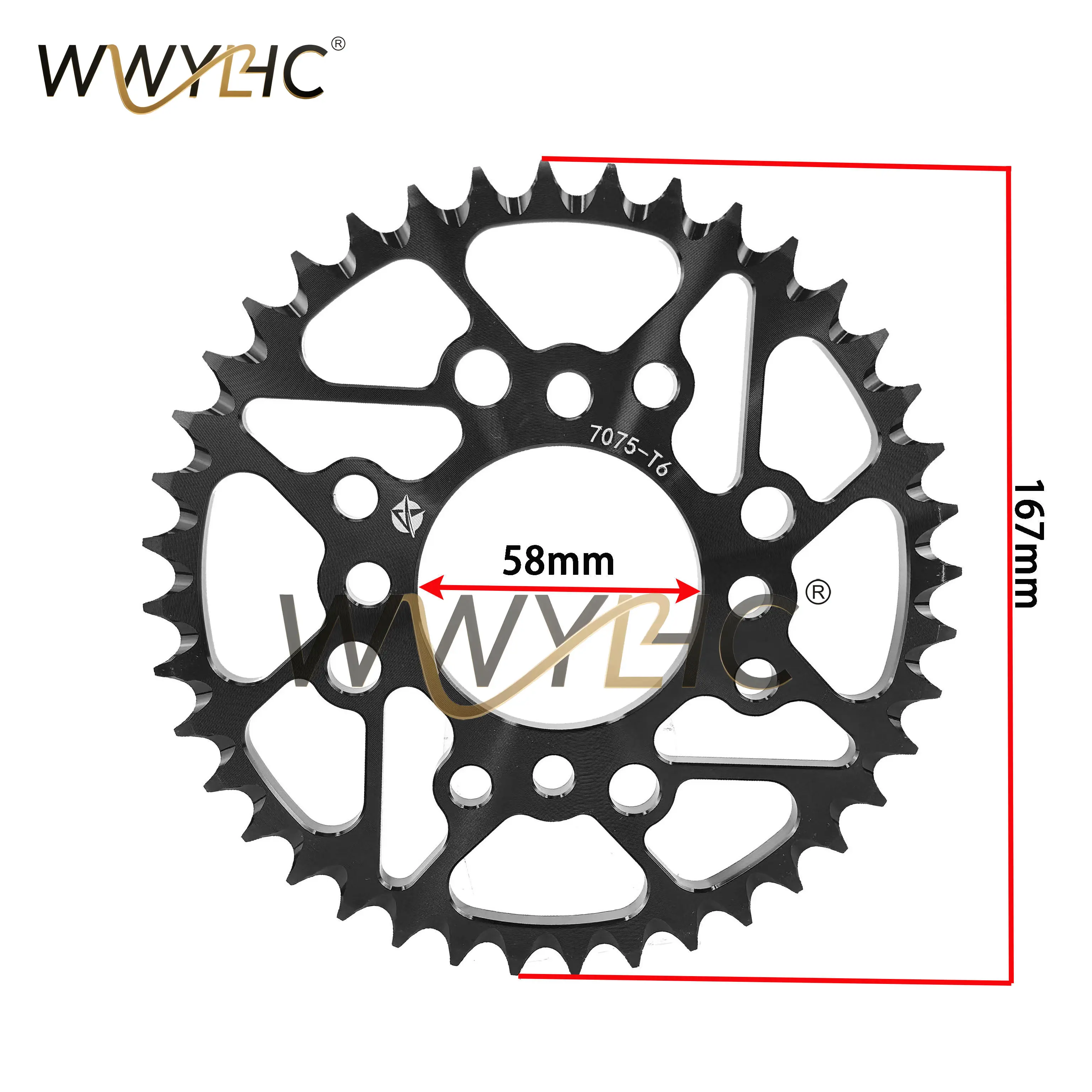 Suitable for CT125 Motorcycle Modification Sprocket Chain Plate Tooth Plate 7075 Aluminum Alloy Material