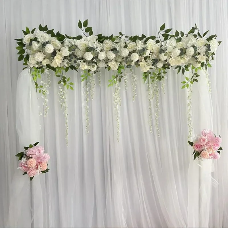 New Wedding Flower Row 1M Long Strip Forest Scene T-Stage Decoration Wedding Scene Artificial Flower Road Guide Arch