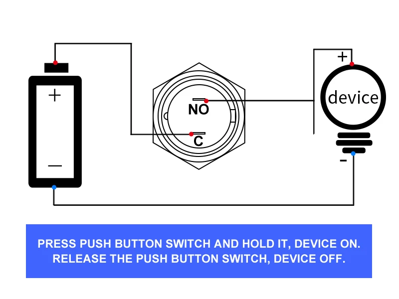 VaneAims Metal Push Button Switch HS19 Waterproof Momentary Self Reset Mini Switch Oxidation Red Yellow Blue Green Black 1A 19mm