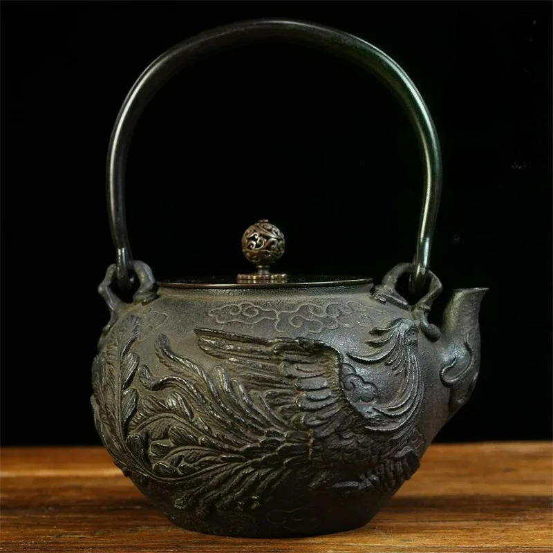 1200ml Japanese Style Boiled Water Cast Iron Teapot Uncoated Cast Iron Teapot W/Electric Cerami... product image