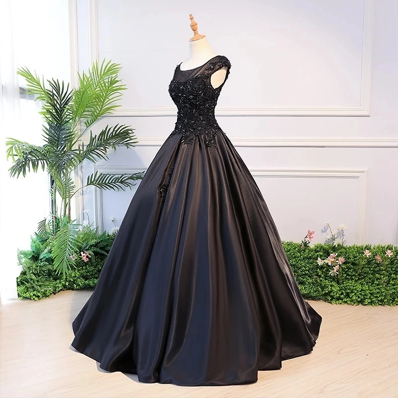 Angelsbridep-vestido de quinceañera para mujer, traje Sexy negro para baile de quinceañera, 15, 16, para 15 años