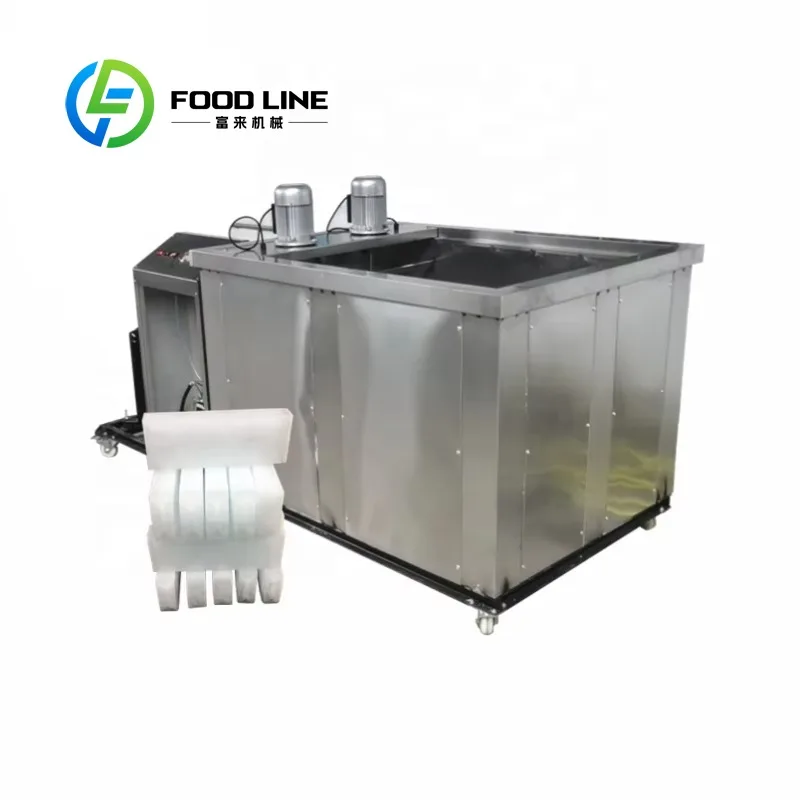 Customized Newest 1 Ton Calcium Chloride Cooling Ice Block Machine Commercial Ice Brick Maker For Cold Storage Seafood