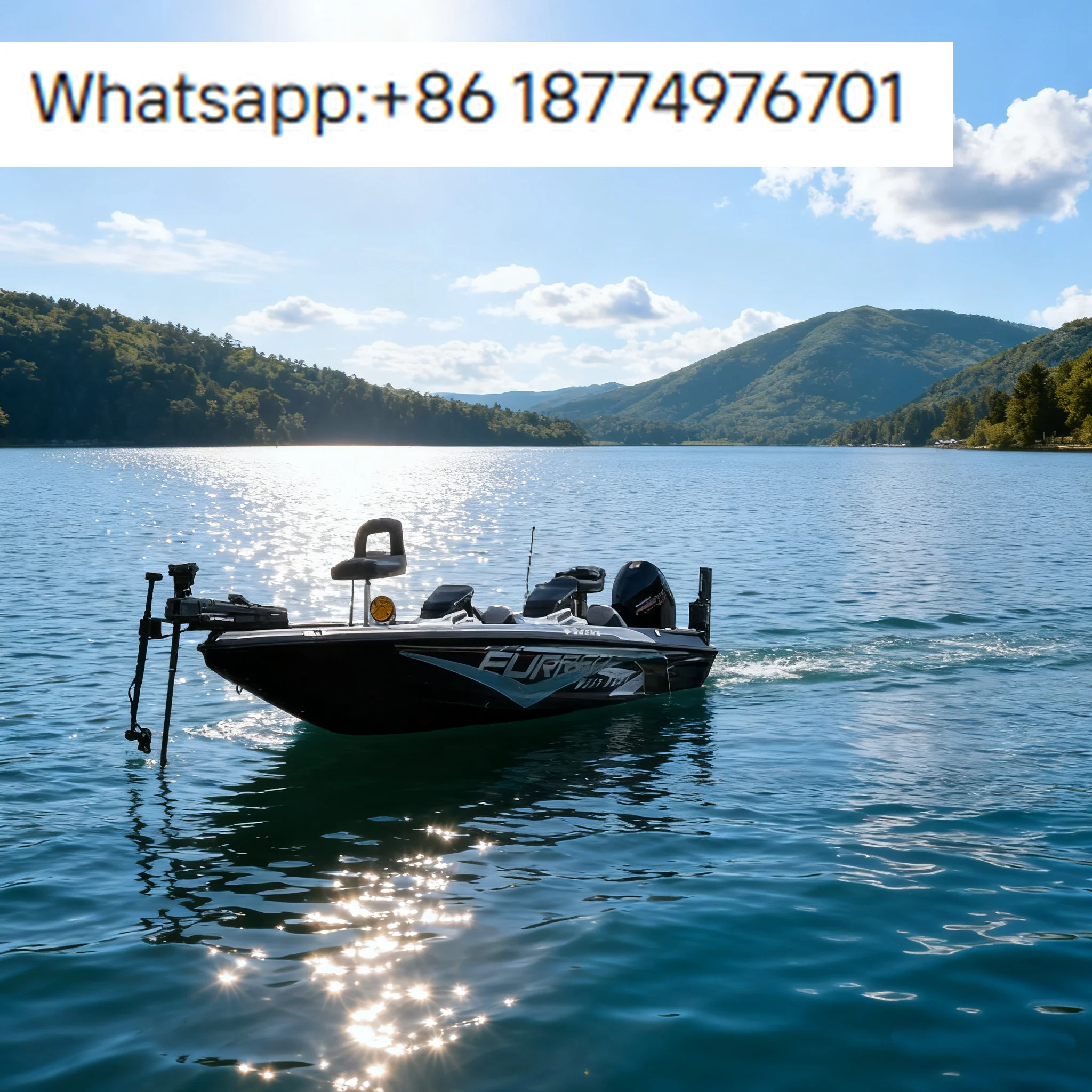 Custom Color Family Welded Aluminum Bass Boat  High-Speed Aluminum Hull with Engine Included