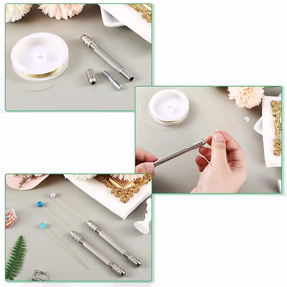 1/3/5Pcs Manual Wire Twisting Tool - Double-Ended Hand Drill for Copper Wire Craft & Hairpin/Key Making