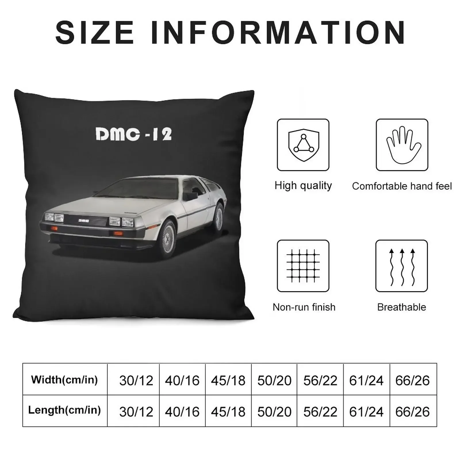 The DMC-12 Throw Pillow Pillow Cover Pillowcases Christmas Pillowcase pillow