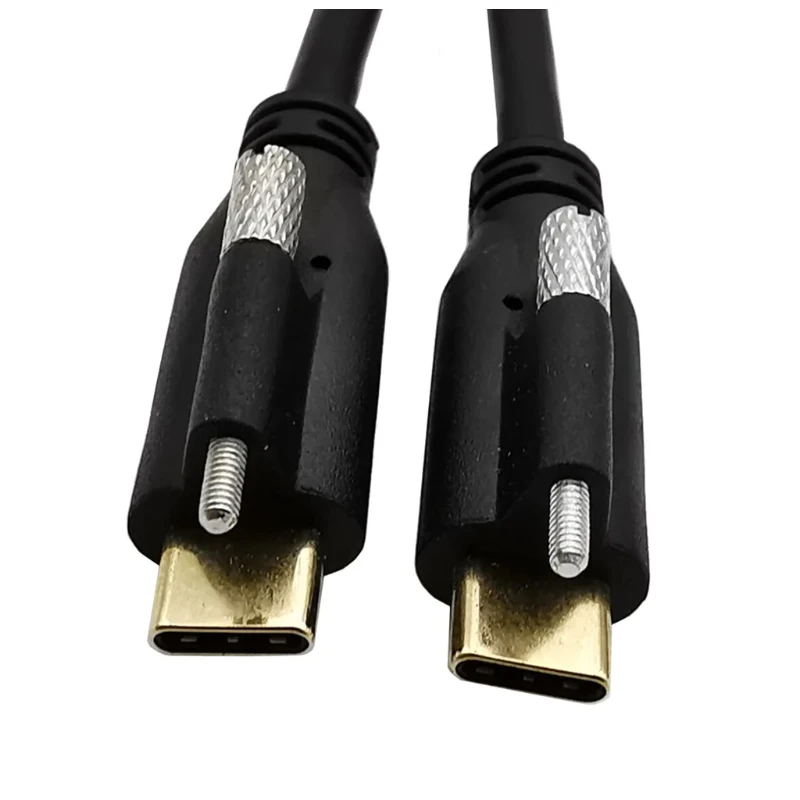 USB C zu USB C Kabel, Einzels ch rauben verriegelung USB 3,1 Typ C Stecker zu Typ C Stecker 10 Gbit/s/3a ~ 5a Daten und Ladekabel – Detail 8