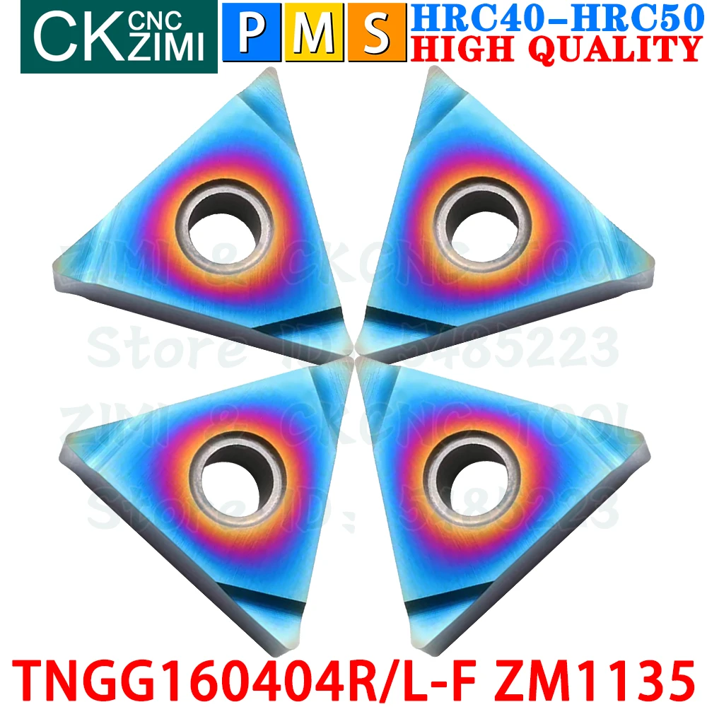 TNMG160404R-F ZM1135 TNMG160404L-F ZM1135 Inserções de carboneto Ferramentas de insertos de torneamento ranhurados e ranhurados CNC TNMG1604 TNMG 1604 TNMG331 R/L F Ferramentas de corte de fresagem