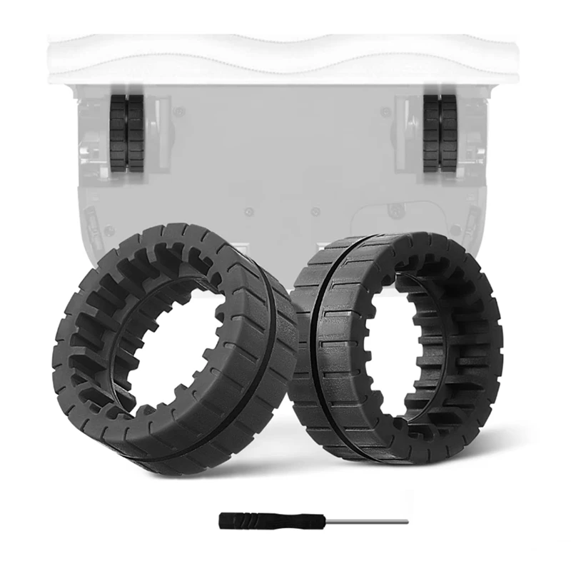 Black Wheel Tires For Irobot Braava Jet M6 (6110) (6012) (6112) (6113) Ultimate Robot Mop