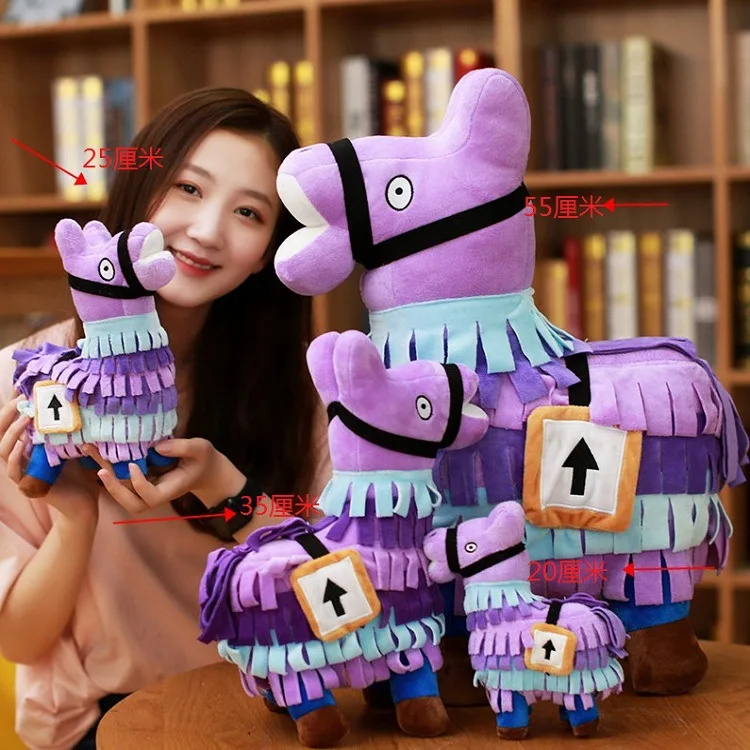 2024 New Game Stash Llama Pinatas Soft Alpaca Anime Figure Rainbow Horse Stuffed Toys Kid Christmas Doll Gift 20/25/34cm