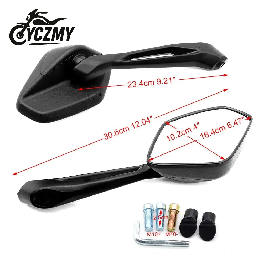 Motorcycle Rear Mirror M10 Scooter streetbike White Glass Universal Rear View Mirror Accessories For Bajaj /Kawasaki Dominar 400