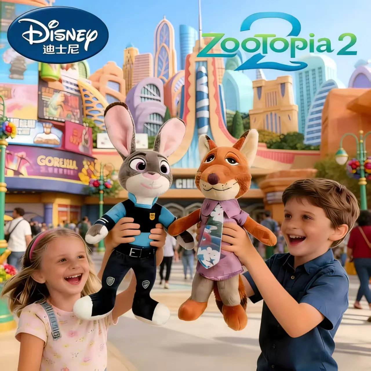 $ $_ Filme de desenho animado Zootopia Brinquedo de pelúcia Fox Nick Wilde Coelho Judy Hopps Boneca Animais de pelúcia macios Brinquedos Crianças Presentes de Natal_%