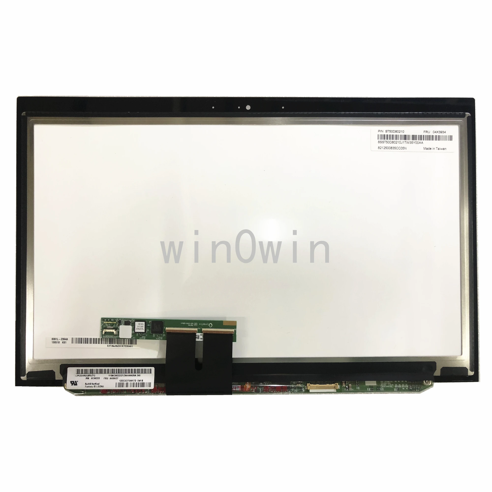 

LP125WH2 SPT1 LCD Touch Screen Digitizer Assembly For Lenovo Thinkpad X240 X240S FRU: 04X0437 P/N:ST50D80210