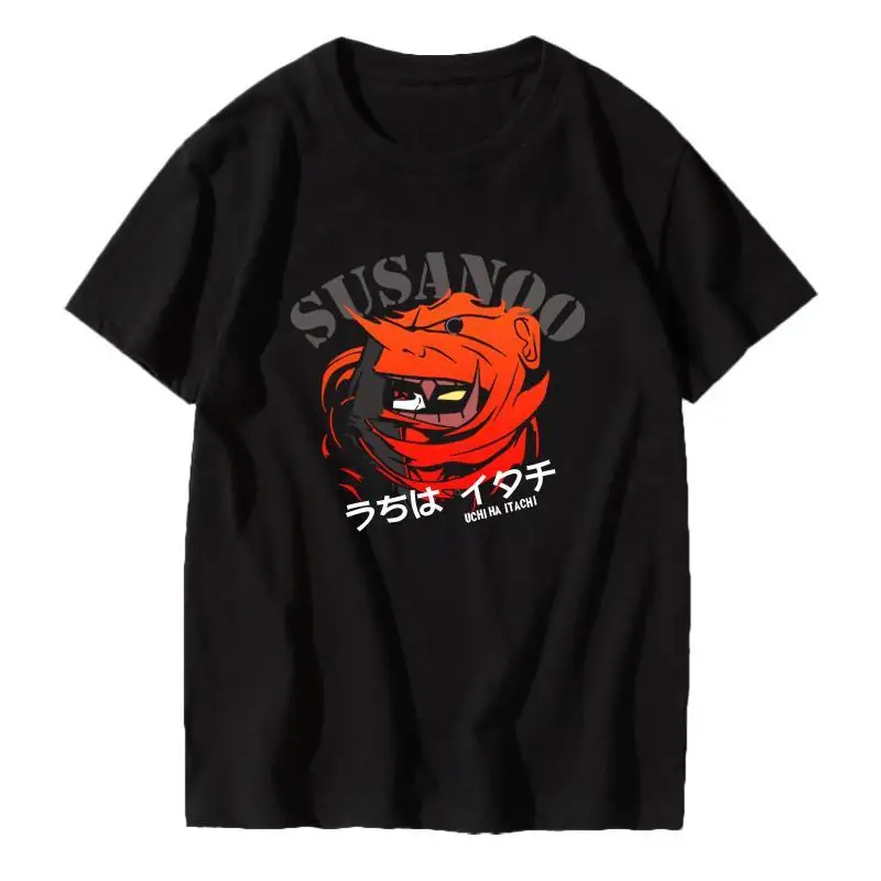 

Naruto Sharingan Naruto Sasuke Itachi Susanoo Men and Women Summer Short-sleeved T-shirt