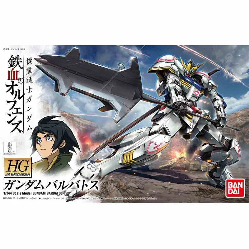 

Bandai genuine HG 1/144 Iron Blood Orphan IBO 01 Babatos anime character assembly model collection boy toy gifts