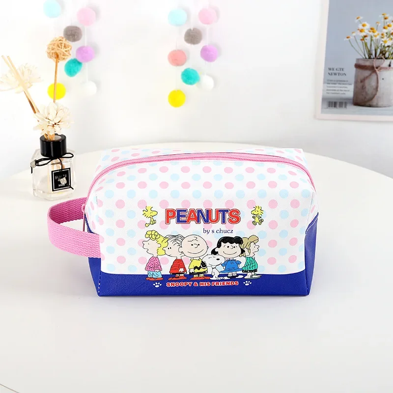 Snoopy Women Cosmetic Lipsticks Bag coreano Student Pencil Case Travel Makeup Brushes Bag Neceser Organizer Bags studente Cartoon