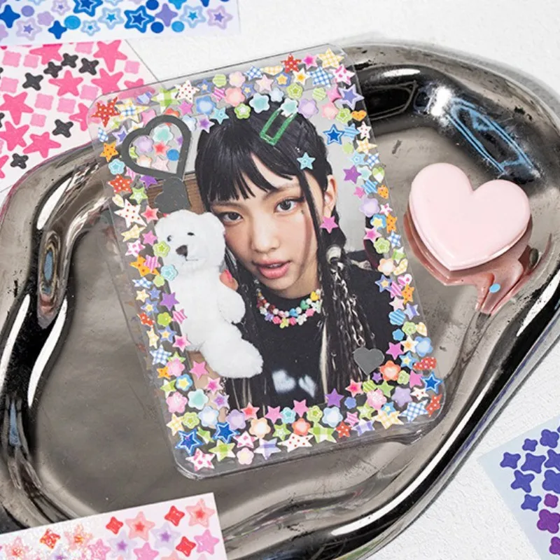 

Mini Deco Die-Cut Sticker Book Starstorm Series 24pcs Scrapbooking Stickers for Journaling DIY Phone Case Decor Gift for Girls