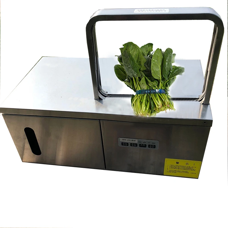 

Automatic Banding Machine Small Vegetable Strapping Machine Without Glue Hot Melt Opp Belt Baler Baler Supermarket Bundle 220v