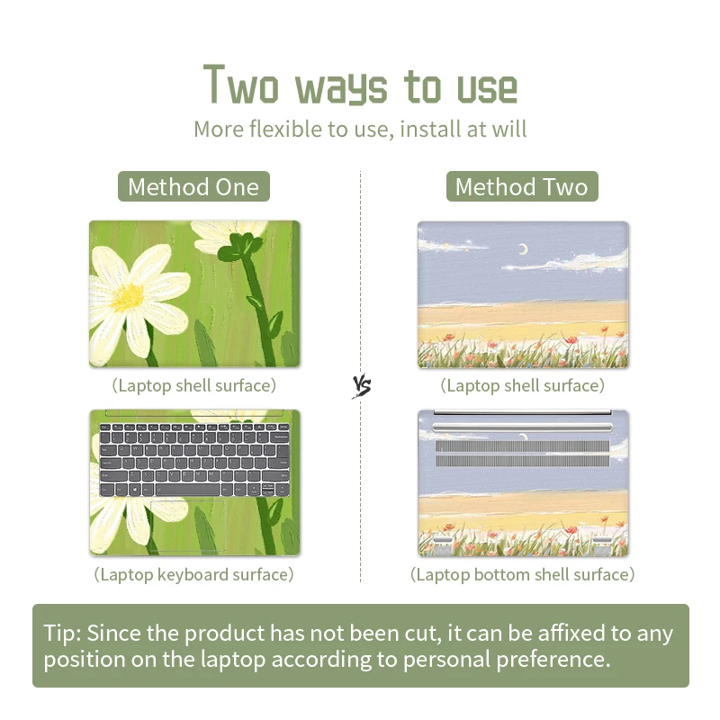 Colorful Laptop Stickers Skins Texture Flower Vinly Skin Waterproof Stickers Decal 12/13/15inch for Macbook/Lenovo/mis/Hp/Acer