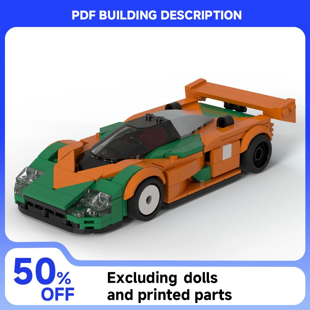 

348PCS MOC Speed ​​Series Eight Le Mans 787B Racing Car Model DIY City Modular Car Assembly Children's Toy Boy's Birthday Gift