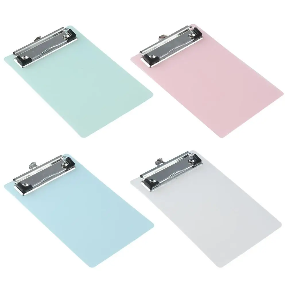 

Cute Colorful Mini Clipboard Small Plastic A6 Clipboards Memo Size Pocket Clip Boards