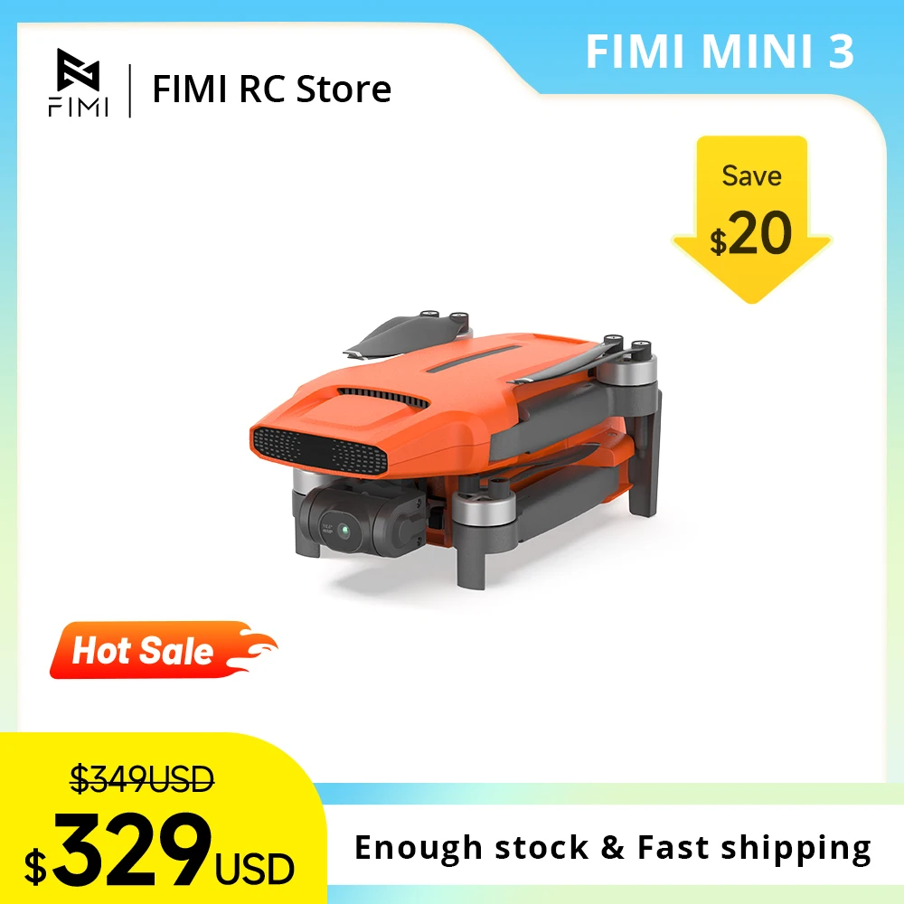 FIMI MINI 3 new drone 4K 60fps 9km range 3-axis Gimbal 249g Ultralight design AI Super Night Video smart tracking mini pro drone