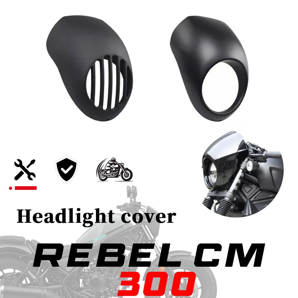 Fit For honda Rebel 300 CMX300 300cmx Vintage Style Headlight Fairing Cowl Front Wind Screen
