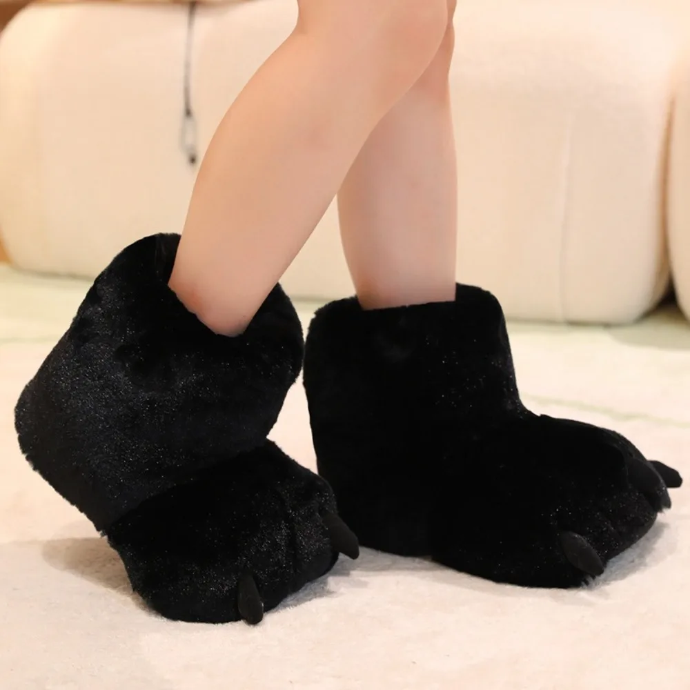 

Winter Home Shoes Cartoon Cosplay Costume Boots Large Exaggerate Plush Beast Claw Boots Furry Thicken Knee High Boots Club