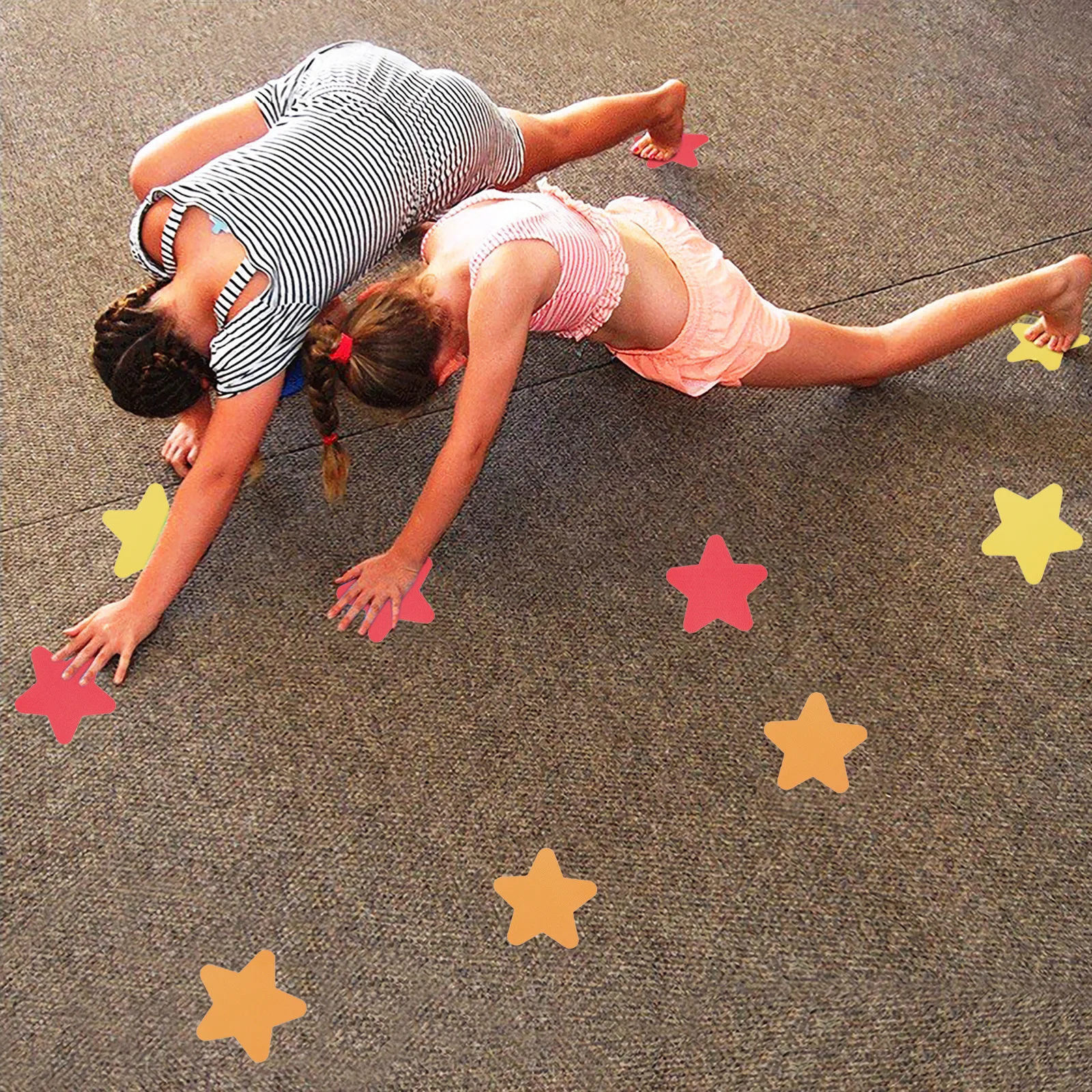 

50 шт. разноцветных маркеров-звездочек для пола, самоклеящиеся маркеры для разметки в классе, развивающие маркеры-пазлы
