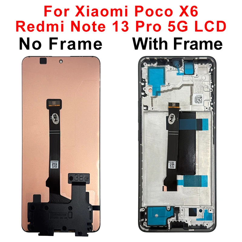 AMOLED For Xiaomi Poco X6 LCD Note 13 Pro 5G Display Touch Screen Digitizer Replace For Xiaomi POCO X6 Pro Display 2311DRK48G image 3