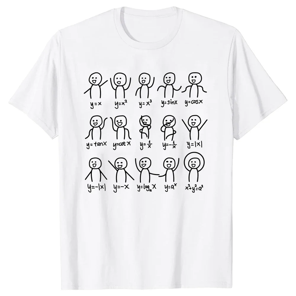 Graphic Cotton Streetwear Short Sleeve Birthday Gift SummerStyle T-shirt Men Algebra Dance Funny Figures Math Equation T Shirts