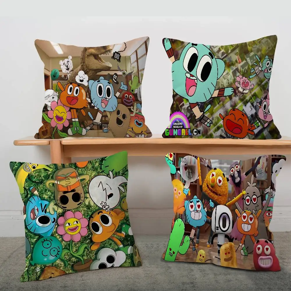 

Comedy A-Amazing W-World Of G-Gumball Personalized Picture Text Home Decorative Pillows Household Gifts 45x45cm
