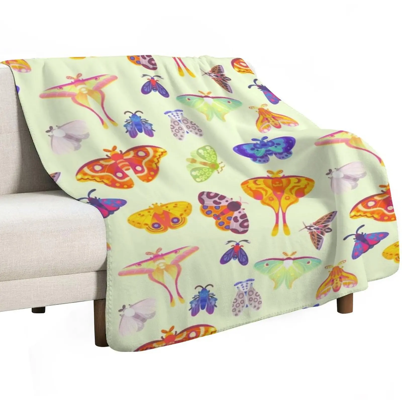 Moth - pastel Throw Blanket anime Summer Flannel Luxury St Soft Beds christmas decoration Blankets