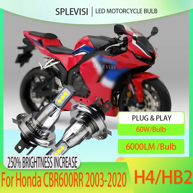 

LED Headlight - Long Life 2525 CSP Chip for Motorcycle For Honda CBR600RR 2003-2011 2012 2013 2014 2015 2016 2017 2018 2019 2020