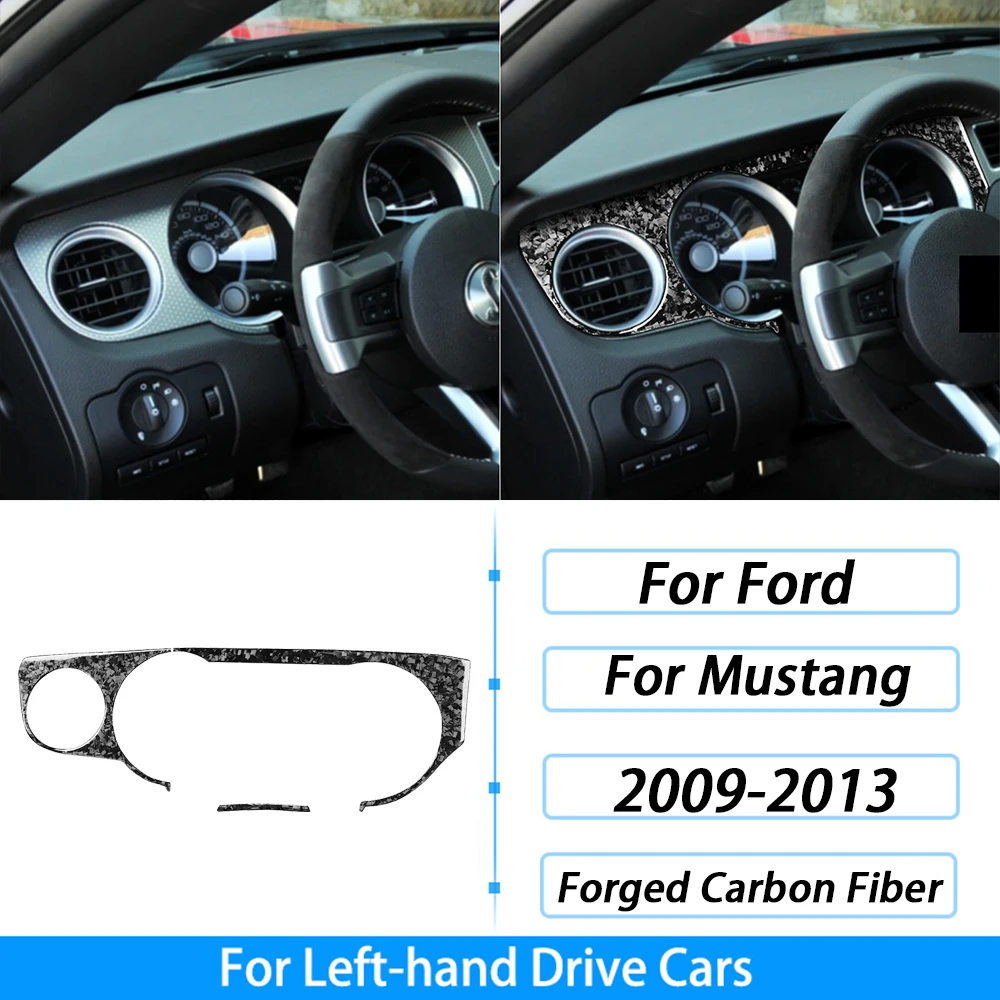 21-Piece Carbon Fiber Interior Trim Kit – For Ford Mustang 2009-2013 (LHD)