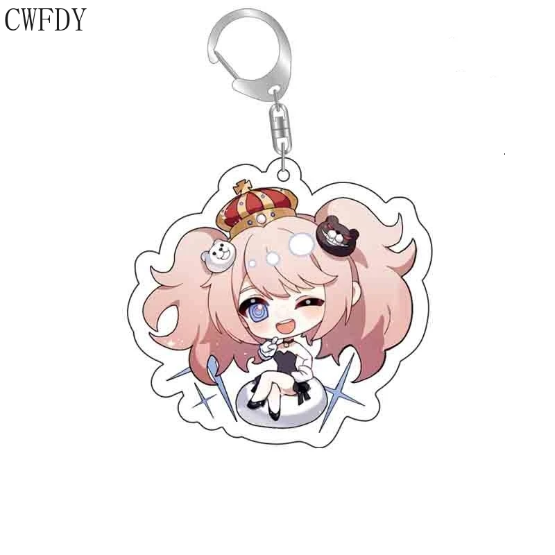 Fashion Anime Danganronpa Keychain Cosplay Figure Kirigiri Kyoko Naegi Makoto Pendant Accessories Key Chain For Children Cartoon