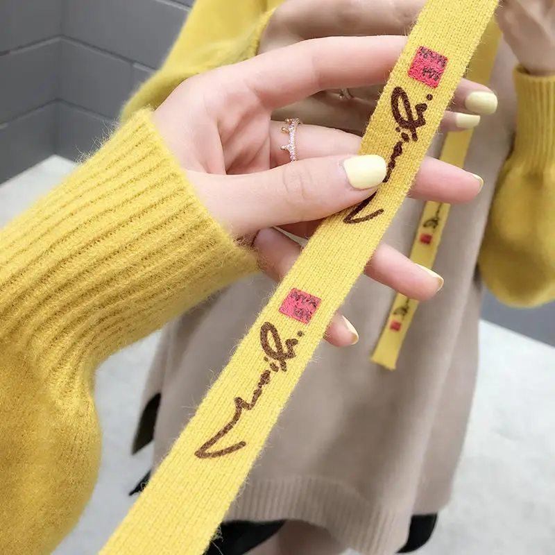 Autumn Winter Korean Fashion Spliced Hooded Tops 2023 Women's Clothing Casual Loose Long Sleeve Knitted Pullovers for Female