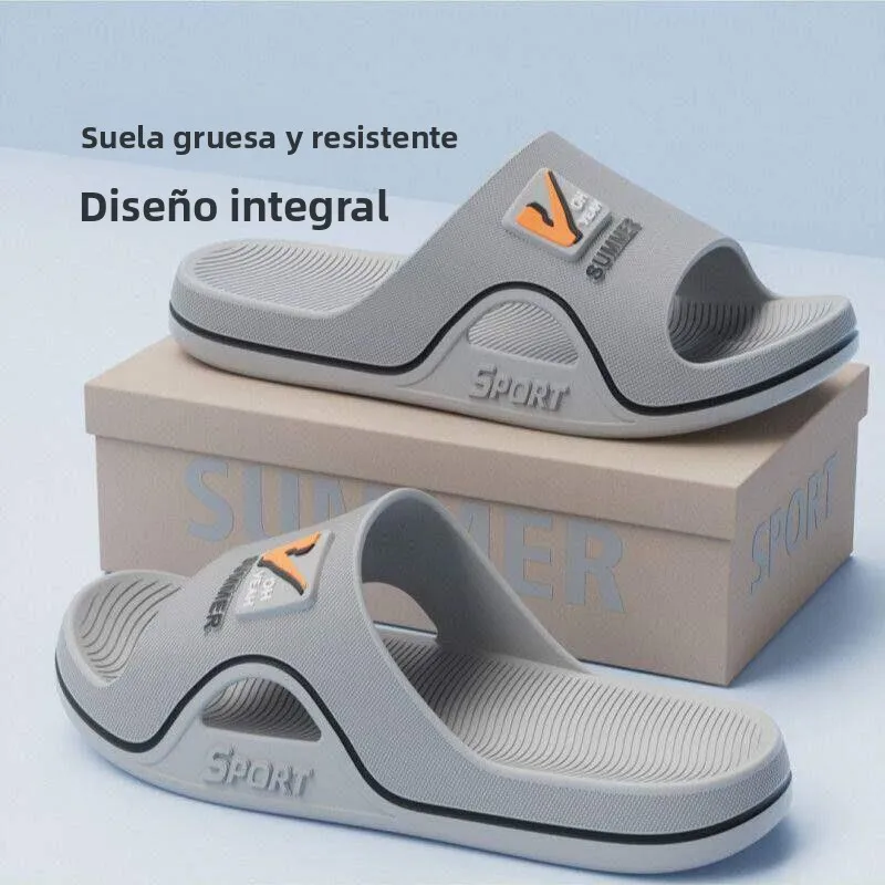 Zapatillas de hombre para verano, nuevas, resistentes al desgaste, con suela gruesa de EVA, suela suave, para uso en el hogar...