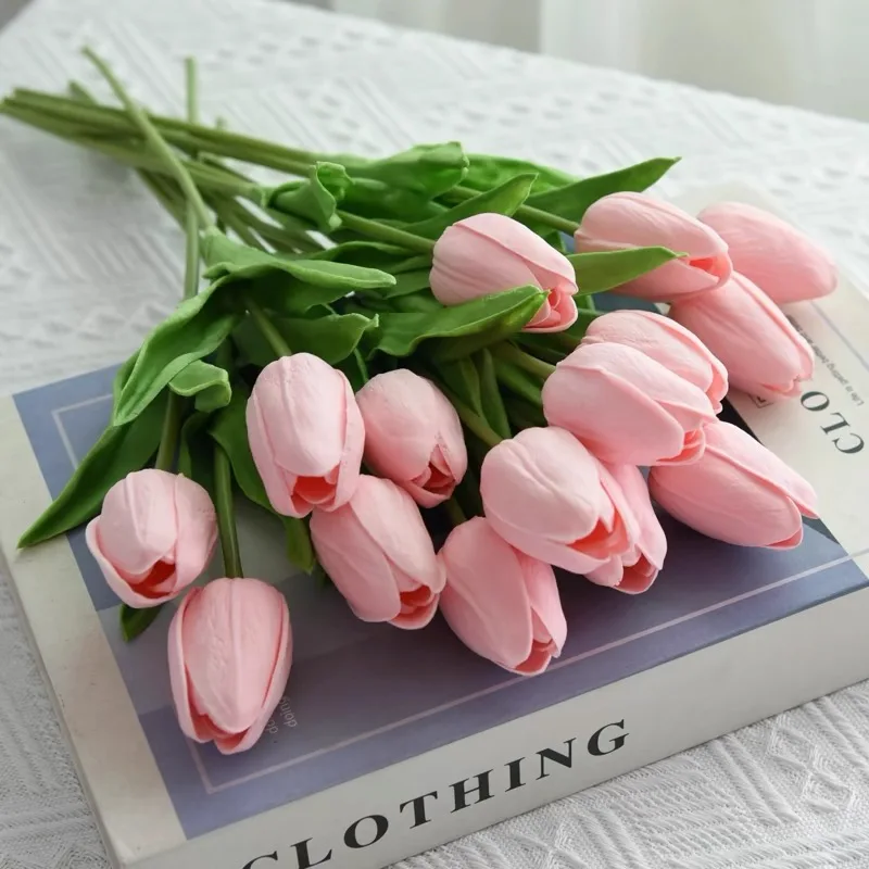 10 Tulips Artificial Flowers Ddecorations Wedding Bouquet Furniture Decoration Props Simulation Plants Party Decoration Gift