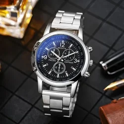 Montre de sport à quartz en acier inoxydable pour homme, montre-bracelet analogique, luxe, décontracté, chic