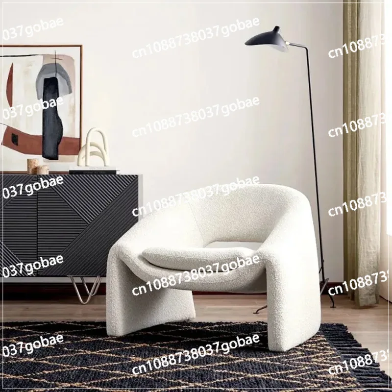 Canapé créatif en laine d'agneau de luxe, style nordique, style crème médiéval