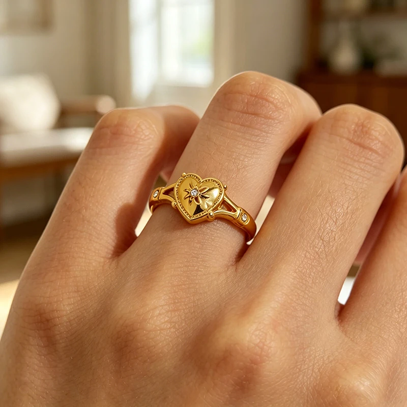 

Fashion Heart Rings For Wedding Women Ring Jewelry Delicate Engagement Band Accessories Size 6-11 Wholesale