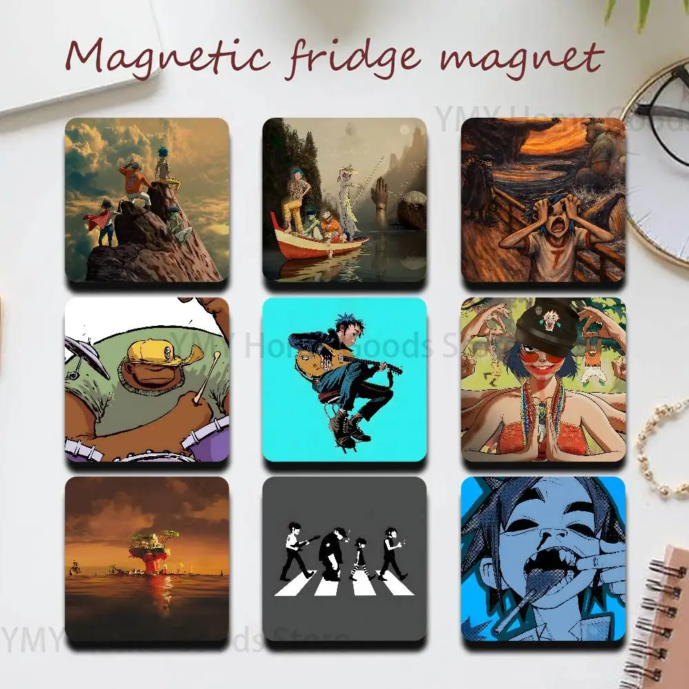 England Band G-Gorillaz Virtual New PVC Fridge Magnet for Cartoon Refrigerator Decor For Child Magnetic Toy