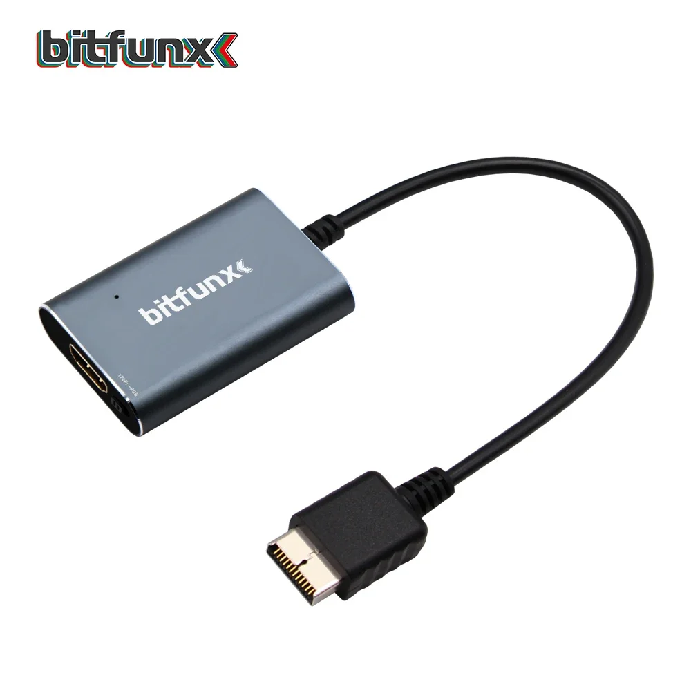 Bitfunx RGB/Component to HDMI-compatible Adapter With USB Cable for Sony NTSC PAL PS2 Fat or PS2 Slim Game Console