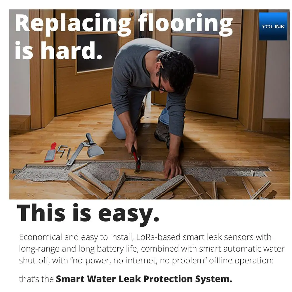 Home Security System Wasserleckdetektor Türsensor Stecker Mini Kit Alexa kompatibel Wireless Range 1/4 Mile LoRa Technology Hub