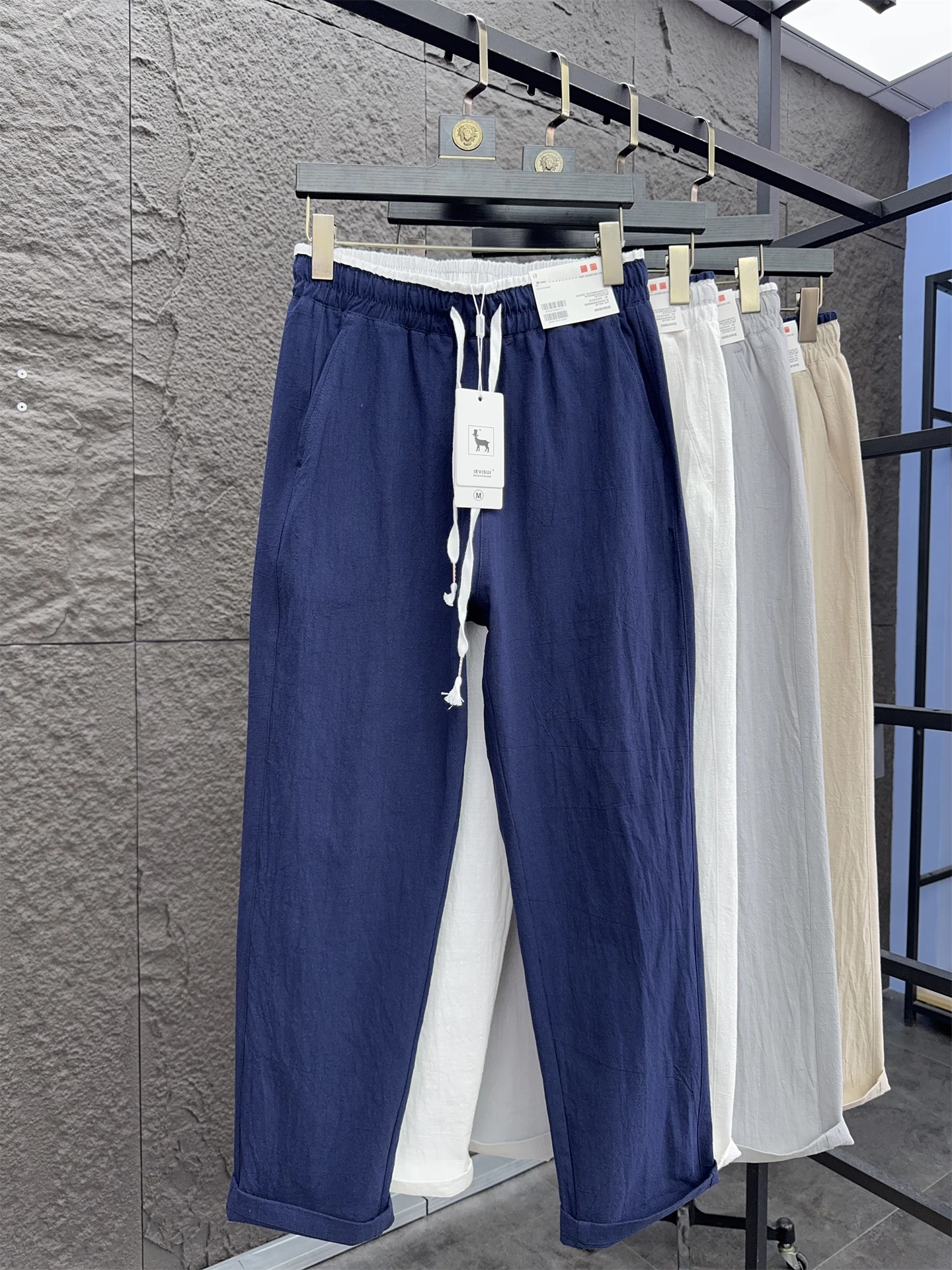 

Svip Премиум Легкие дышащие прямые брюки из хлопка и бамбукового волокна Мужские летние повседневные брюки Faionable Urban Sle