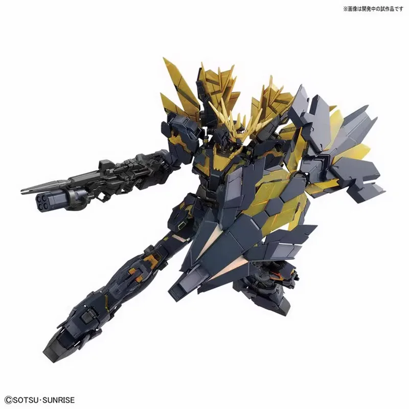 Bandai-figuras de acción de Gundam para niños, juguetes de colección de Gundam, RG 1/144, Unicorn Gundam 02, Banshee Norn