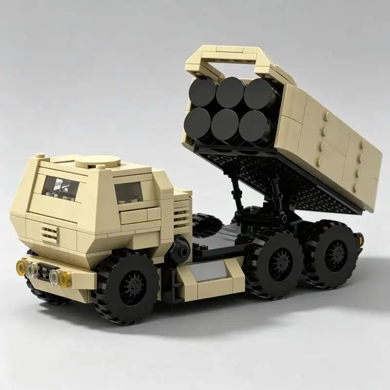 NEW 322PCS Desert Six Wheel Utility Truck Building Blocks Rear Cargo Module Vehicle Model DIY Assembly Creative Display Gift Toy